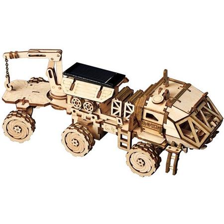 Robotime Hermes Rover met zonnecel LS504 - Houten Modelbouw - DIY