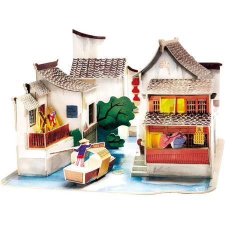 Robotime Zuid-China SJ508 - Houten modelbouw - Miniatuur Huis met LED licht - DIY