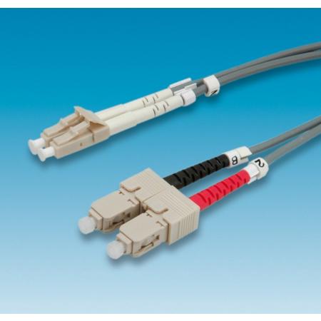 ROLINE fibre kabel 50/125µm LC/SC, grijs 10m