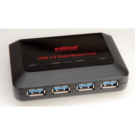 Roline 4-poorts USB hub met voeding - USB3.0