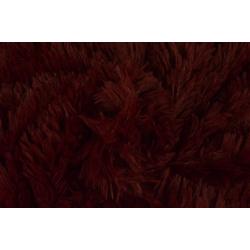 10 meter bont stof - Langharig - Bordeaux rood - Pluche stof op rol