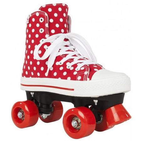 Rookie Rolschaatsen Stippen - kinderen - maat 34 - rood/wit