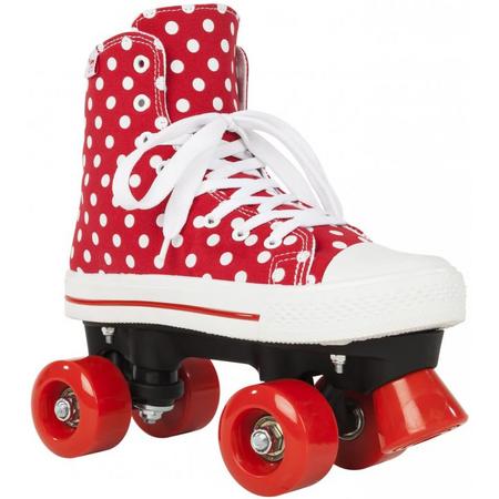 Rookie Rolschaatsen Stippen - kinderen - maat 36.5 - rood/wit