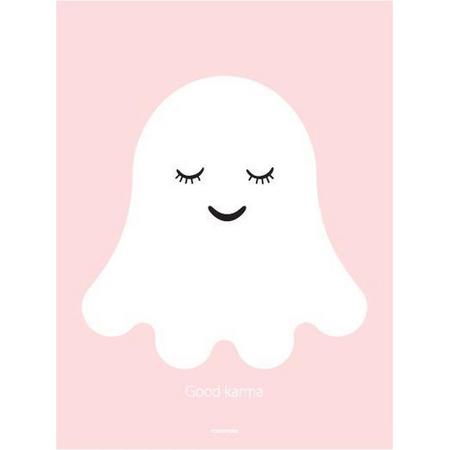 Roommate Poster Spookje 30 X 40 Cm Roze/wit