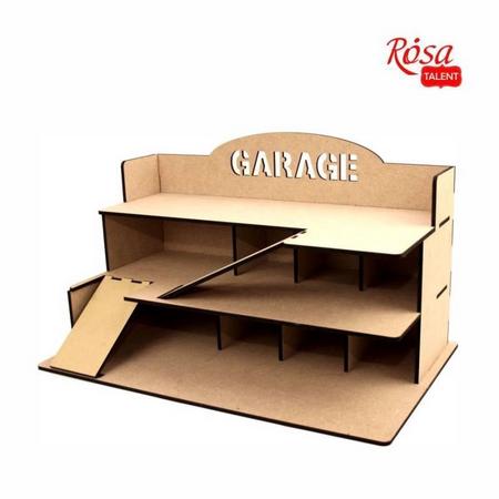 Rosa Garage DIY Set Drie Verdiepingen 35,5x57x33 cm