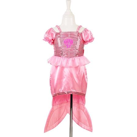 Marina zeemeermin jurk, roze, 5-7 jaar/110-122 cm (1 stuk)