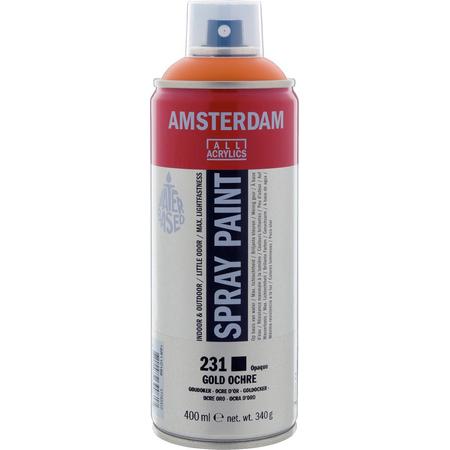 Amsterdam acrylspray 400 ml 231 goudoker