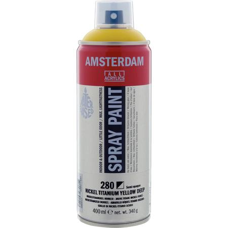 Amsterdam acrylspray 400 ml 280 nikkeltitaangeel donker