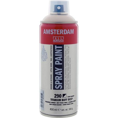 Amsterdam acrylspray 400 ml 290 titaanbuff donker