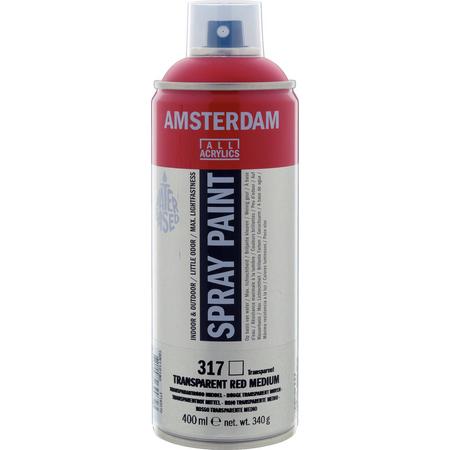 Amsterdam acrylspray 400 ml 317 transparantrood middel