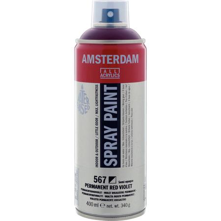 Amsterdam acrylspray 400 ml 567 permanentroodviolet