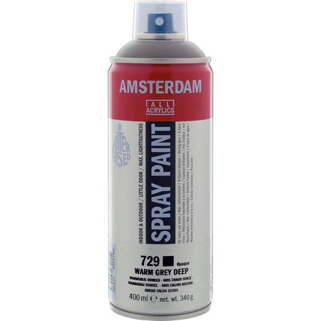 Amsterdam acrylspray 400 ml 729 warmgrijs donker