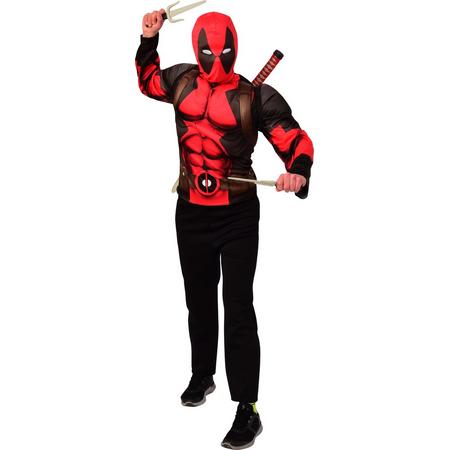 Deadpool kostuum met wapens licentie volwassenen