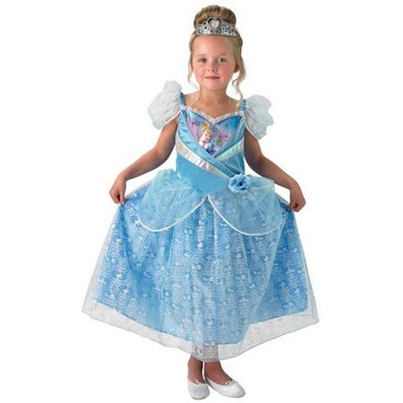 Disney Prinsessenjurk Assepoester Shimmer - Kostuum Kind - Maat 128/140