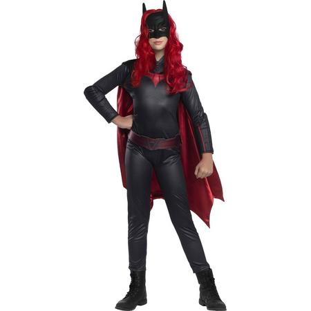 Rubies - Batgirl & Batwoman & Catwoman Kostuum - Batwoman Kostuum Meisje - rood,zwart - Maat 116 - Halloween - Verkleedkleding