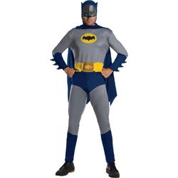   - Batman & Robin Kostuum - 1966 Batman Kostuum - zwart,grijs - Medium / Large - Carnavalskleding - Verkleedkleding