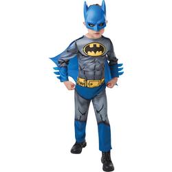   - Batman & Robin Kostuum - Core Batman Kostuum Jongen - blauw,geel,grijs - Maat 128 - Carnavalskleding - Verkleedkleding