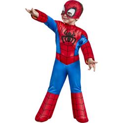   - Spiderman Kostuum - Spider - Man Jongen - blauw,rood - Maat 92 - Carnavalskleding - Verkleedkleding