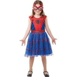   - Spiderman Kostuum - Spider Girl Tutu Kostuum Meisje - blauw,rood - Maat 104 - Carnavalskleding - Verkleedkleding