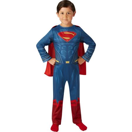 Rubies - Superman Kostuum - Superman Kostuum Jongen - blauw,rood,geel - Maat 140 - Carnavalskleding - Verkleedkleding
