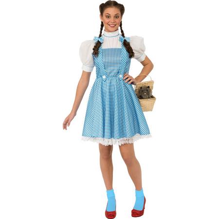 Rubies - Wizard Of Oz Kostuum - Dorothy Kostuum - blauw,wit / beige - Maat 42-44 - Carnavalskleding - Verkleedkleding