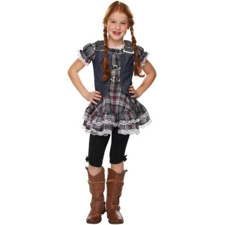 Rubies Kostuum Country Girl Spijkerstof Meisjes Maat 116