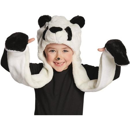 Rubies Pandabeermuts Junior One Size Zwart/wit