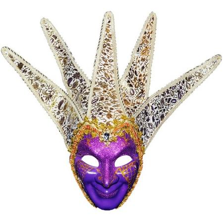 Rubies Venetiaans Masker Paars/goud 35 Cm