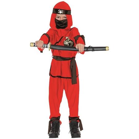 Rubies Verkleedkostuum Ninja Junior Rood/zwart Maat 116