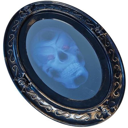 Rubies Wensspiegel Skull 30 Cm Blauw