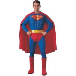 Superman Deluxe Muscle - Carnavalskleding - Maat L - Rood