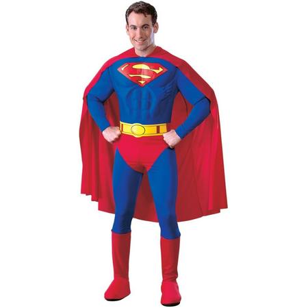 Superman Deluxe Muscle - Carnavalskleding - Maat M - Rood