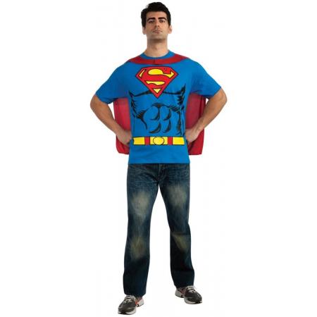 Superman�-kostuum voor volwassenen T-shirt - Verkleedkleding - XL