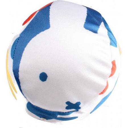speelbal Miffy - Nijntje satijn 12,5 cm wit/blauw