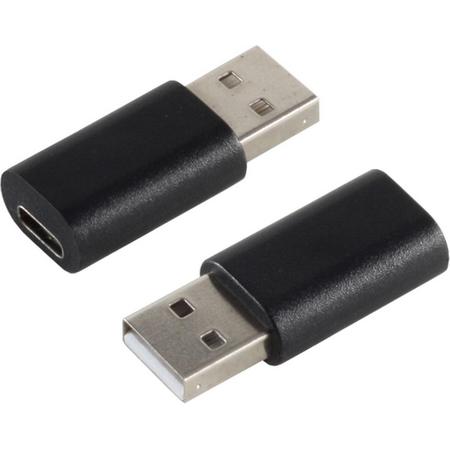 S-Conn 14-05018 kabeladapter/verloopstukje USB 2.0 A USB 3.1 C Zwart