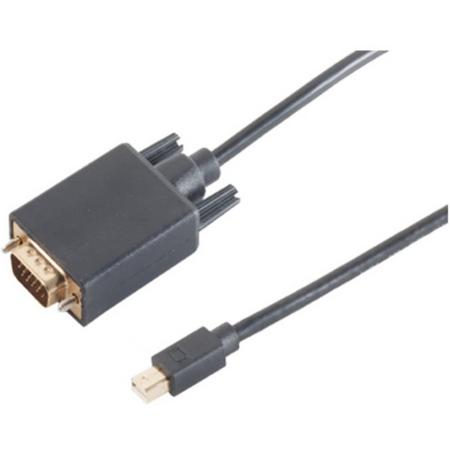 S-Impuls Mini DisplayPort naar VGA kabel - versie 1.2 / zwart - 5 meter