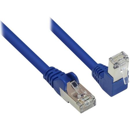 S-Impuls S/FTP netwerkkabel haaks/recht blauw - CAT6 - 10 meter