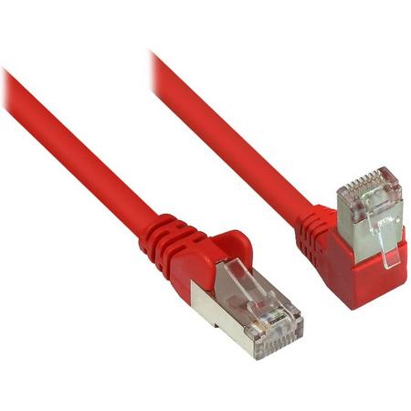 S-Impuls S/FTP netwerkkabel haaks/recht rood - CAT6 - 20 meter