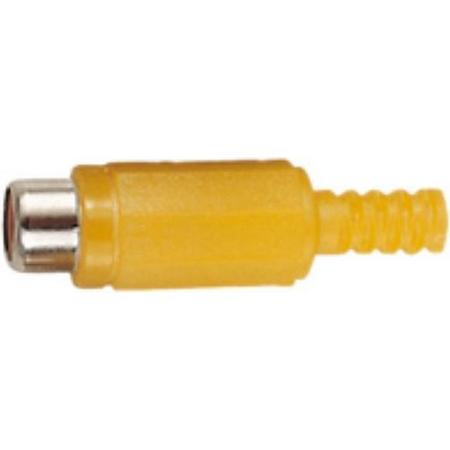 S-Impuls Tulp (v) audio/video connector - plastic / geel