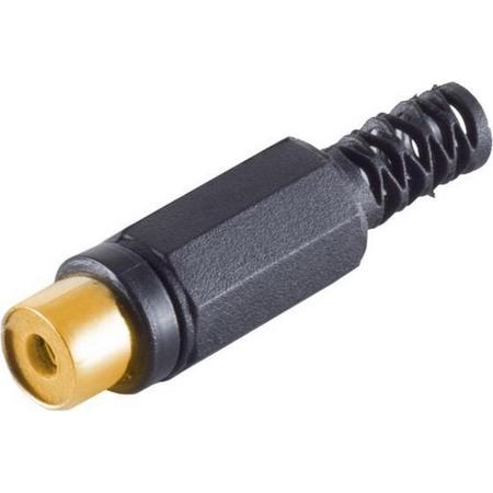 S-Impuls Tulp (v) audio/video connector - verguld - plastic / zwart