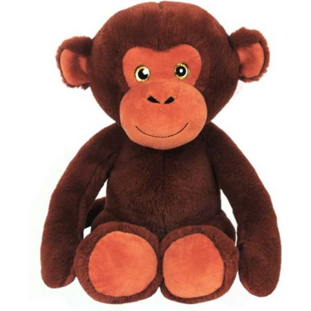Pluche speelgoed knuffeldier Chimpansee aap van 28 cm