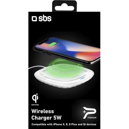 SBS Wireless Charger 5W - induktive Ladestation, schwarz