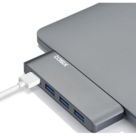 SBVR - Type C naar 4x USB 3.0 - Hub - Multipoort Adapter - Space Grey