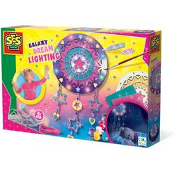   - Galaxy - Dromen lamp - dromenvanger met licht - inclusief LED lampjes in 4 kleuren - zelf te schilderen en versieren