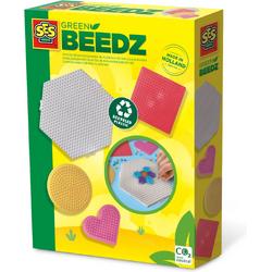   - Green Beedz - Strijkkralen legborden - 4 grondplaten - gemaakt van recycled kunststof - hexagon, vierkant, cirkel en hartje