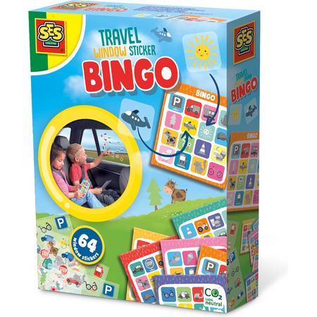 SES - Reisspel - Raamsticker bingo - herbruikbaar - verschillende bingo kaarten - fijne afleiding tijdens een reis