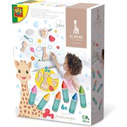   - Sophie la girafe - Badkrijt met vormen - gemakkelijk afwasbaar - eindeloos speelplezier in bad - kleurrijke krijtjes