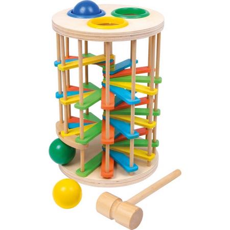 Houten hamerbank voor kinderen -  ballen toren 