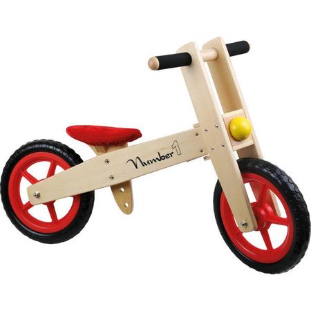 Houten loopfiets - Scooter No. 1 - verstelbare hoogte 32-42cm - houten speelgoed vanaf 3 jaar