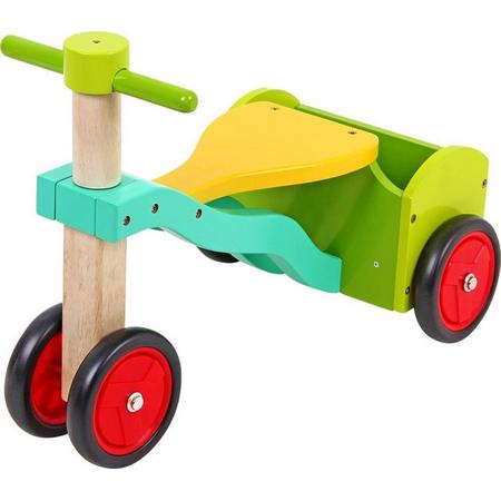 Houten loopfiets met aanhanger - Driewieler Nils - houten speelgoed vanaf 2 jaar